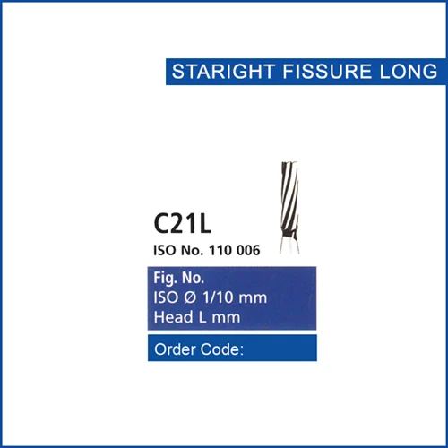 فرزهای کارباید فیشورتوربین / STRIGHT FISSURE LONG C21L